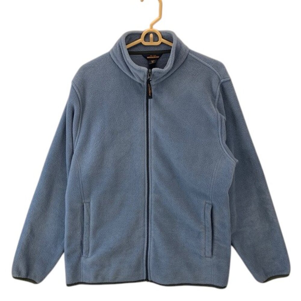 Woolrich Fleece Jacket Women’s Blue Full Zip Outdoor Warm‎ Long Sleeve Size XL